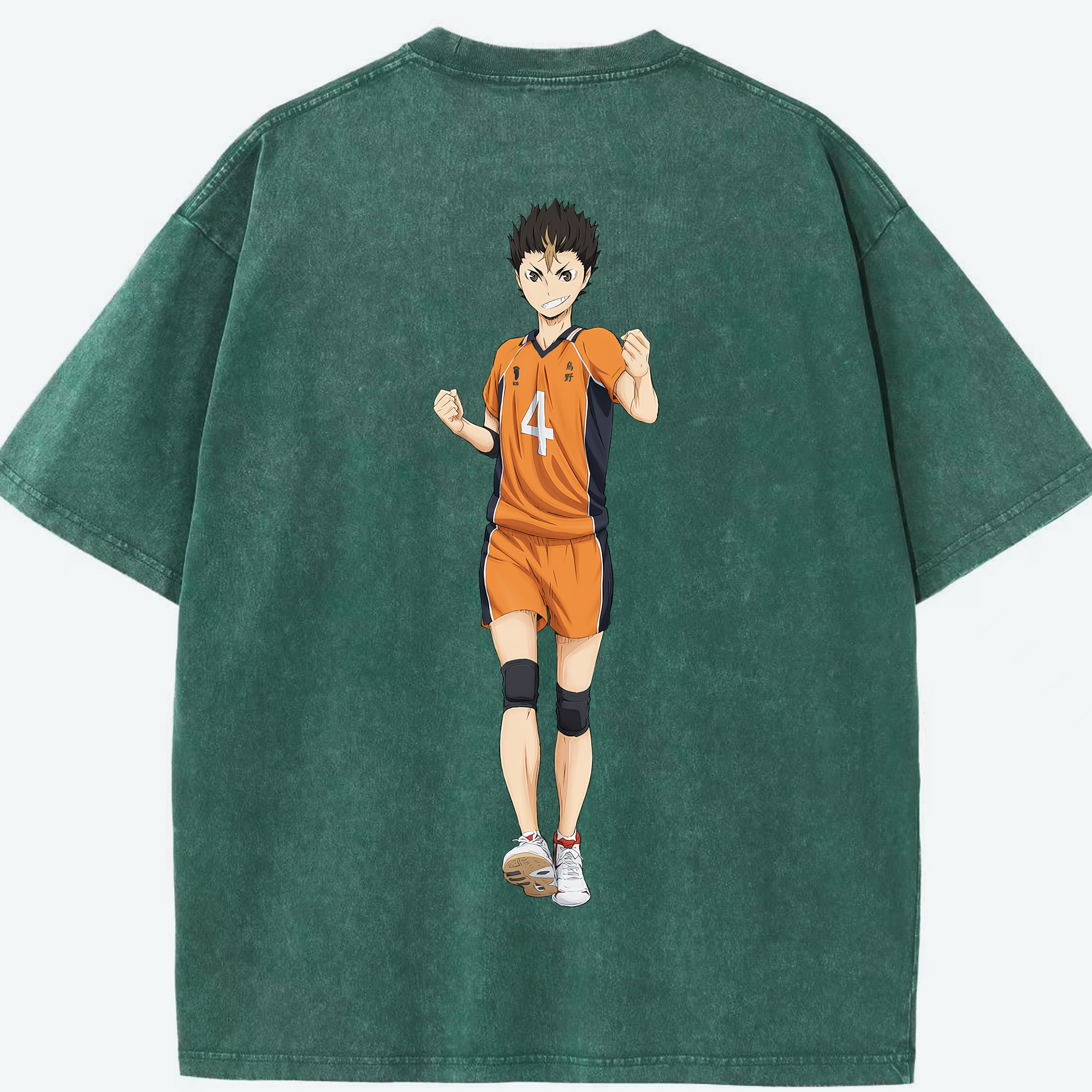 （画像用） ハイキュー!! Haikyu!! 綿100% ヴィンテージ風 半袖Tシャツ（背面プリント）